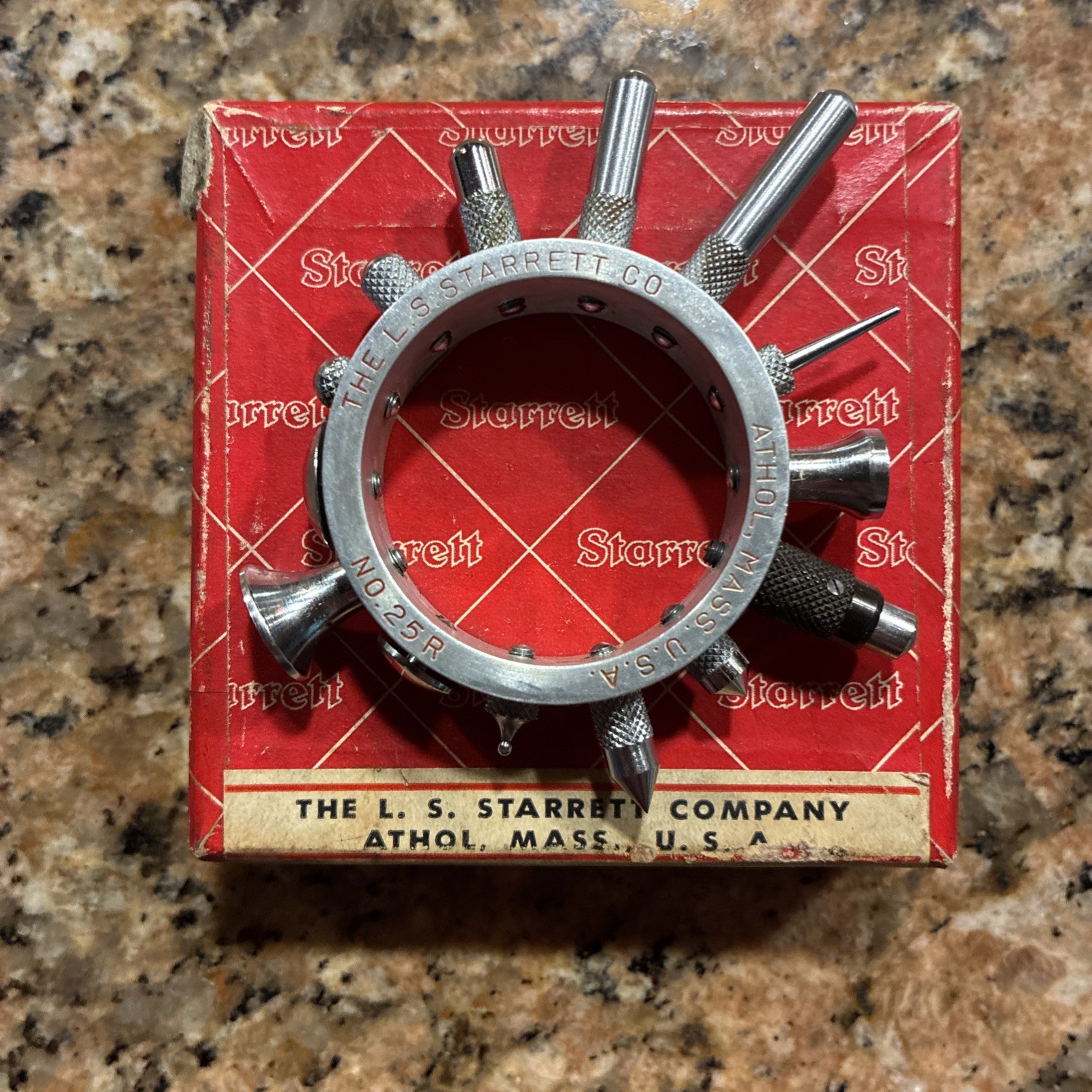 Starrett 25R Contact Point Set 14 Piece Made in USA, Vintage!