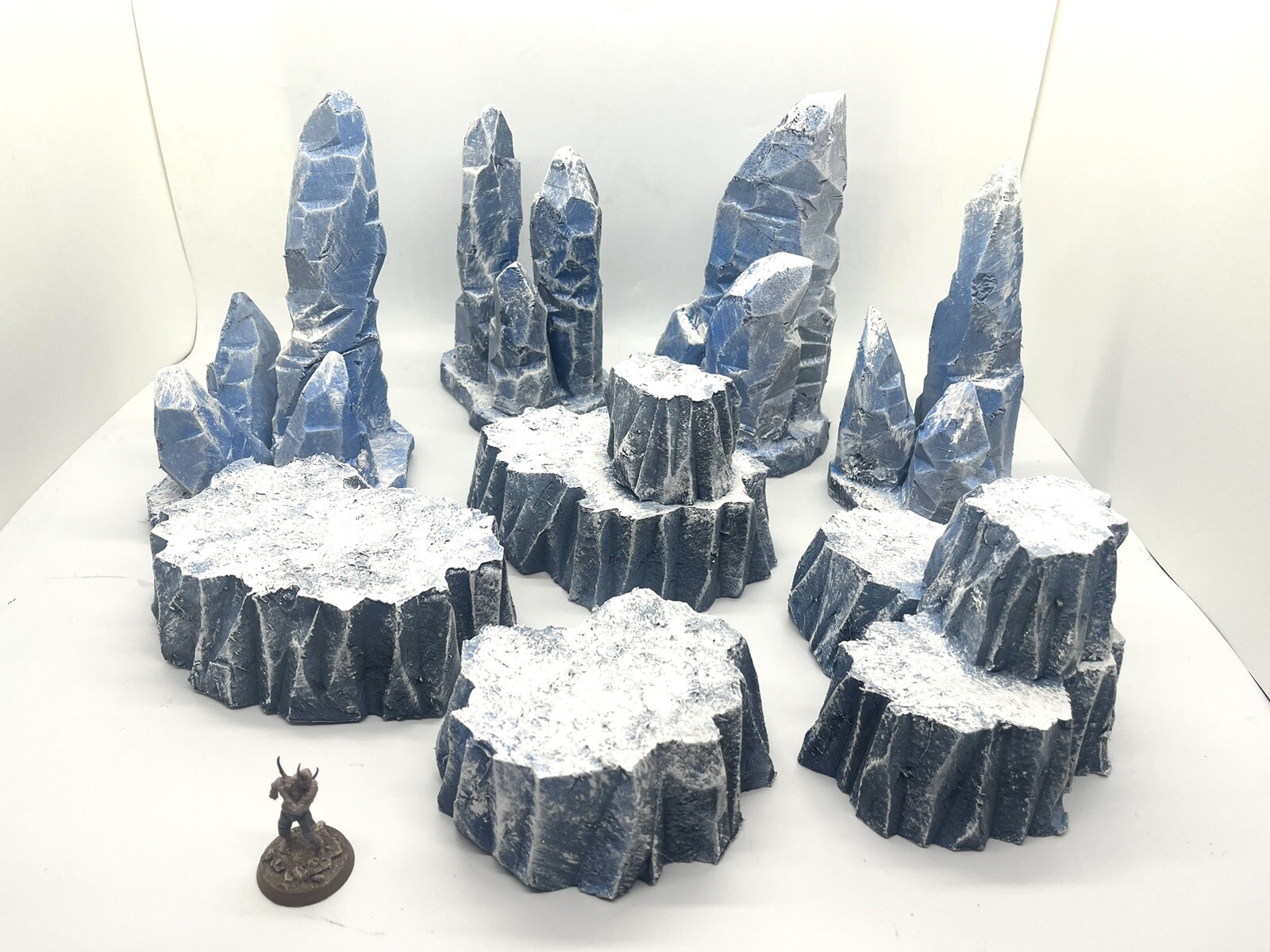 Set Of Ice Artic Wargaming Terrain Warhammer 40k Compatible Snow Hills