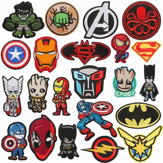 Superhero TV Series Classic Characters Embroidered Patch Set of 22