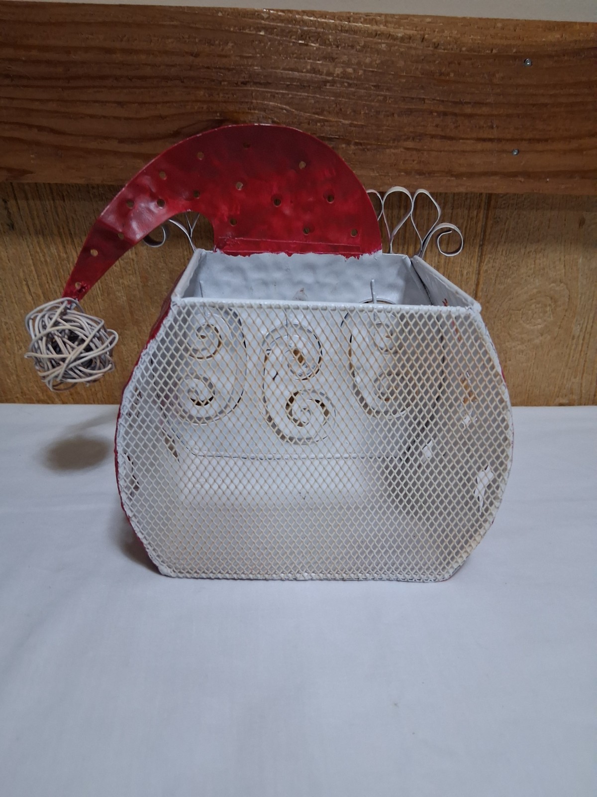 Santa Face Metal Basket