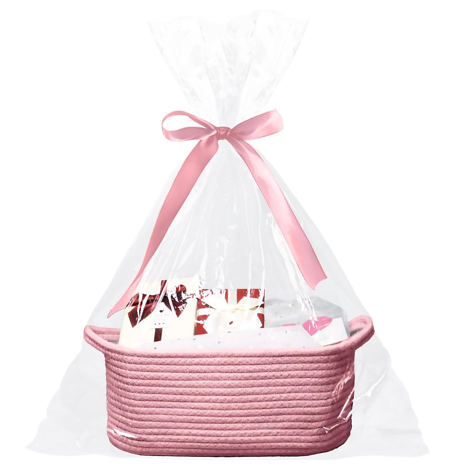 Poschnor Baby Gift Basket with Gift Bags and Ribbons, 12x 8x 5 Inch Basket fo...