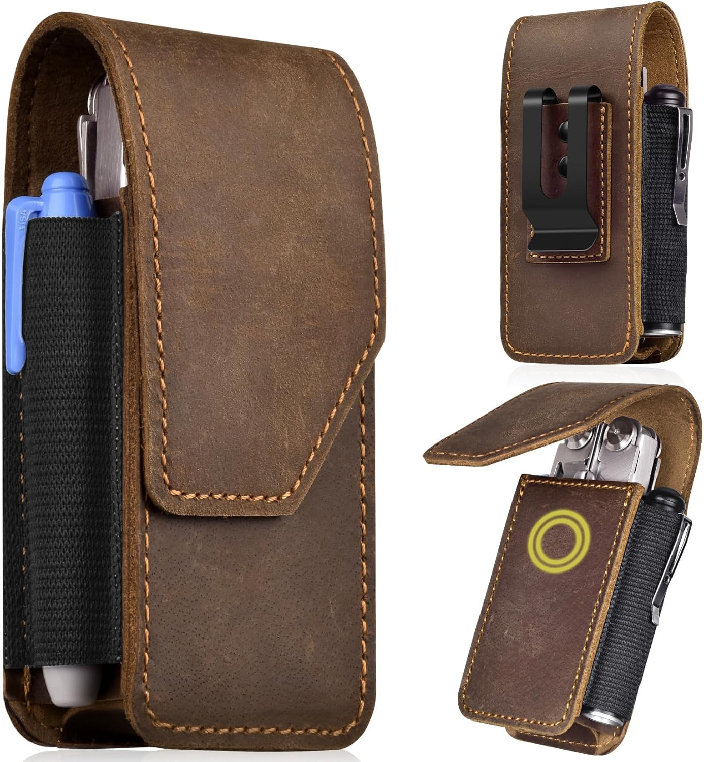 Leather Multitool Sheath Compatible with Leatherman Wave plus Wingman Surge Reba