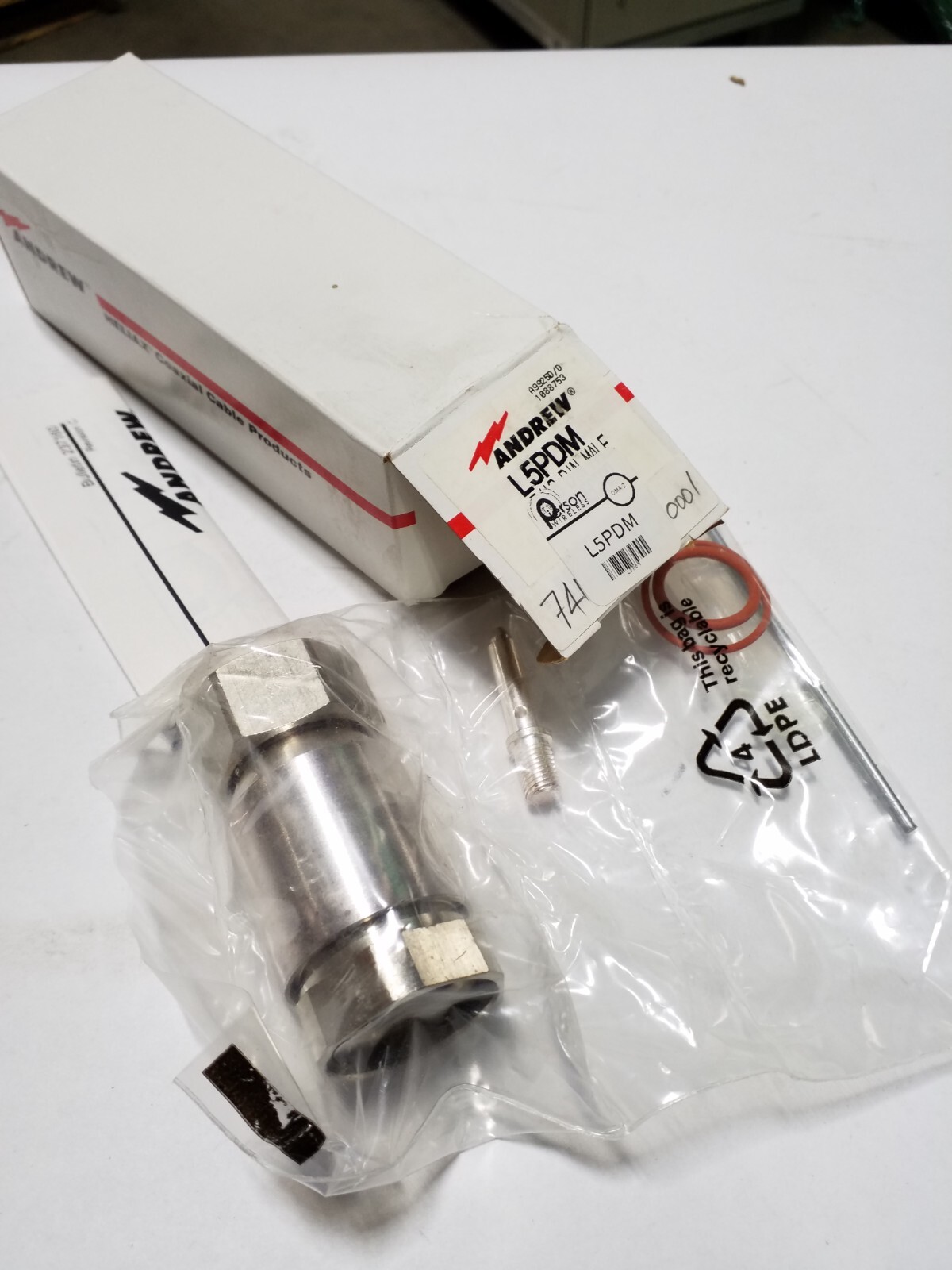 L5PDM DIN Male for 7/8" LDF5-50A Heliax cable