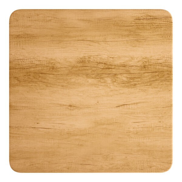 30'' Square Restaurant Table Top with Maple Laminate Top Finish