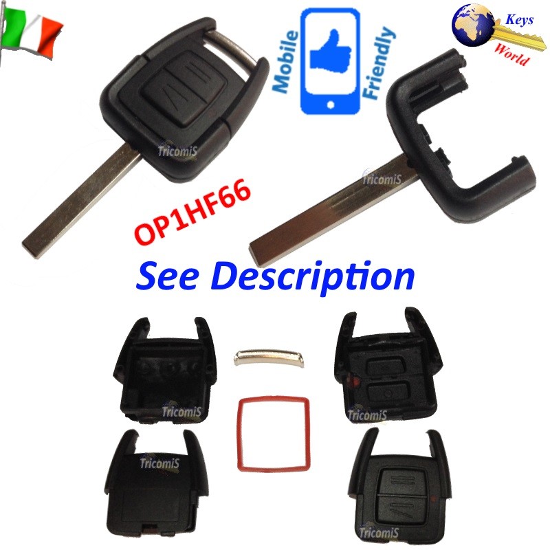 Shell Case Cover Key Blank OP1HF66 2 Buttons for OPEL Astra Omega Vauxhall Vectr