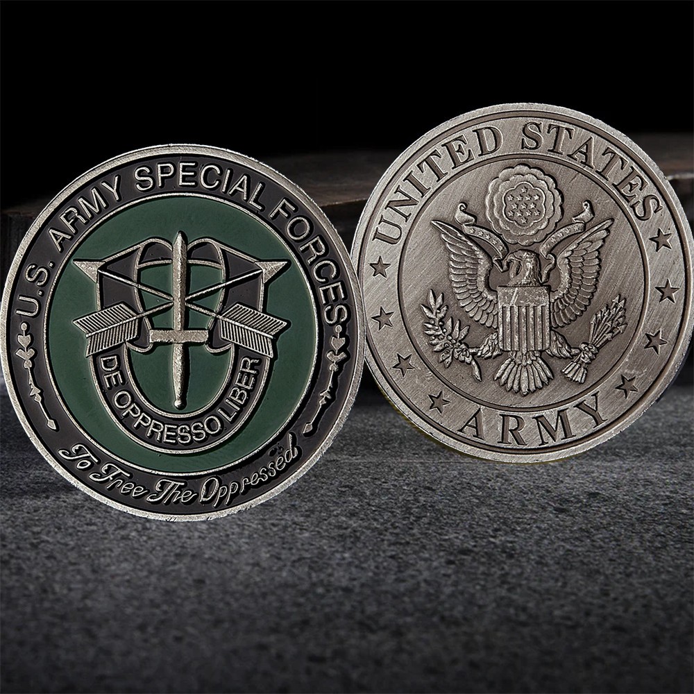 Army Special Forces Challenge Coin Armed Forces Military Collectable 1-pc Nickel