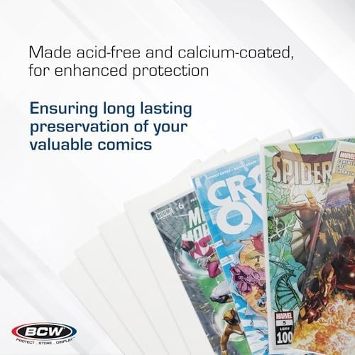 BCW Current Comic Book Backing Boards - 200 Pack | 24 pt., Coated, Buffered w...