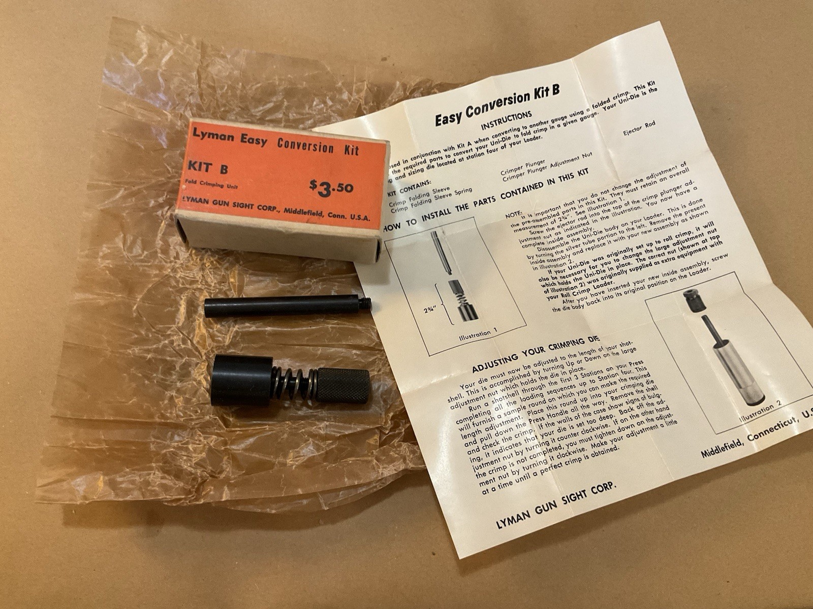 Lyman 20 Gauge Easy Conversion Kit B Fold Crimping Unit