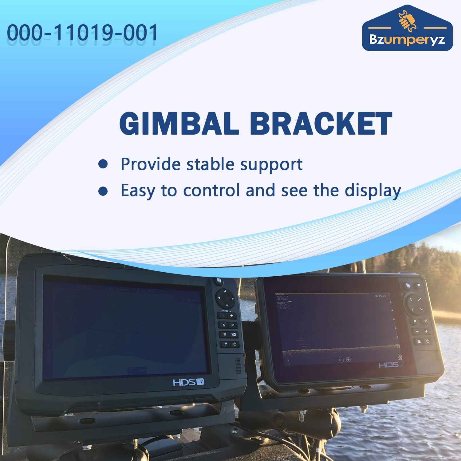 Upgrade Gimbal Mounting Bracket with Knobs for Lowrance HDS-7, Elite, Hook 7
