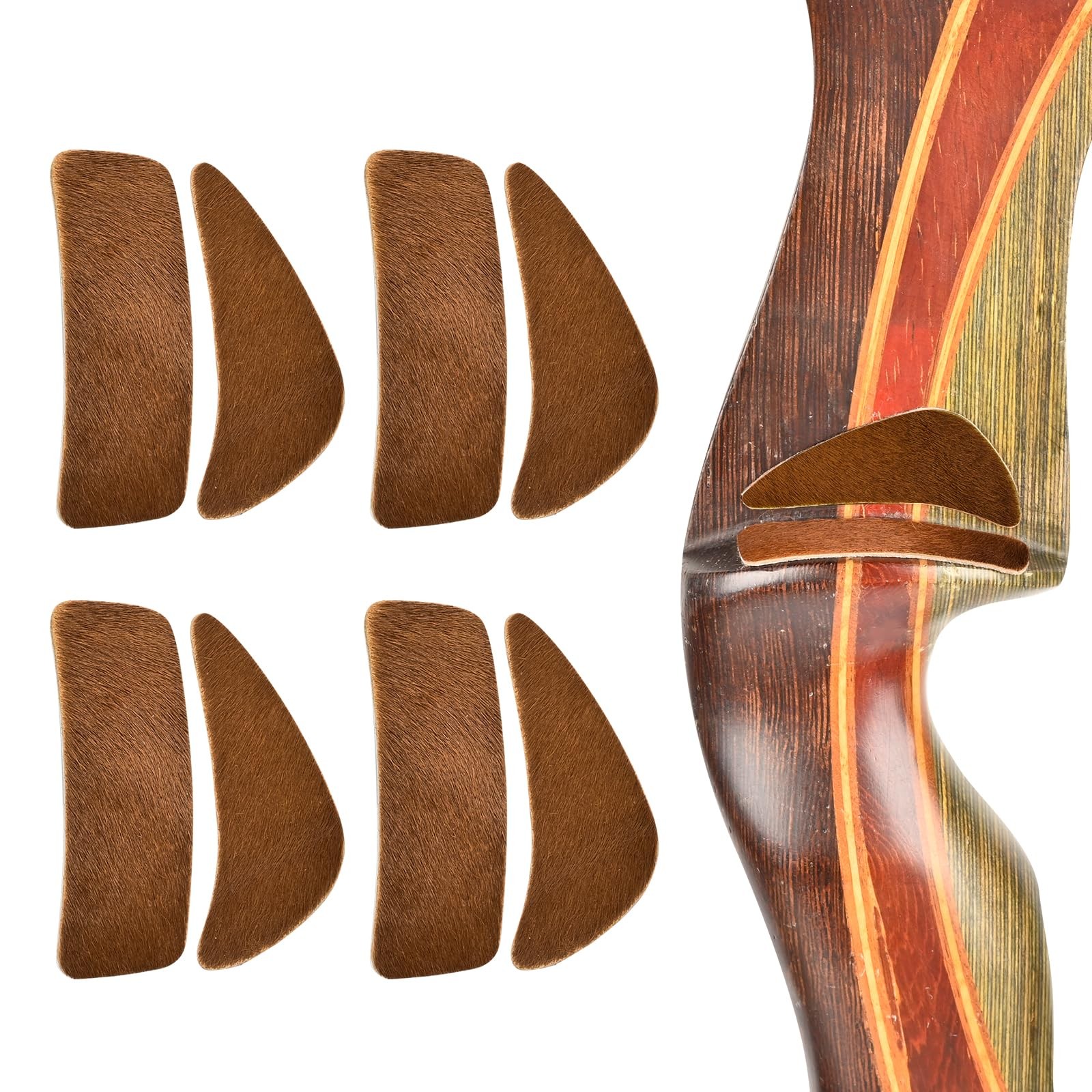 Arrow Rest for Recurve Bow - 4 Pairs Fur Recurve Arrow Rest Adhesive Bow Shel...