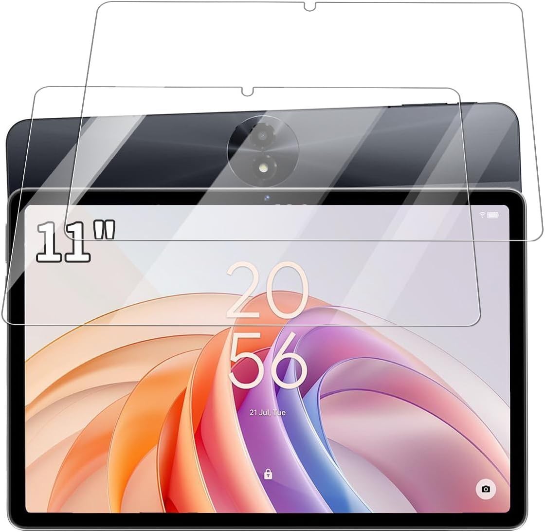 (2 Pack) Glass Screen Protector Screen Cover for TCL TAB 11 Gen2 / TCL TAB 11 FE