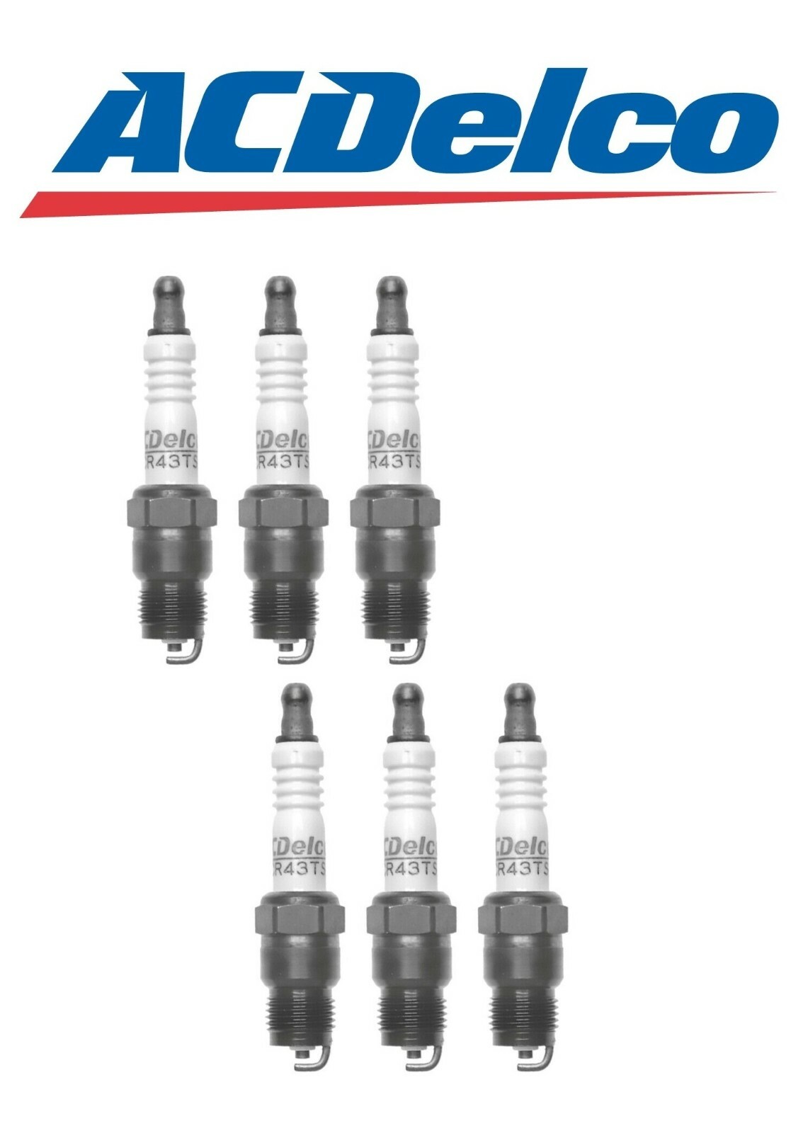 Set Of 6 Spark Plugs AcDelco GM For Chevrolet Dodge GMC Plymouth 6 CYL CR43TS
