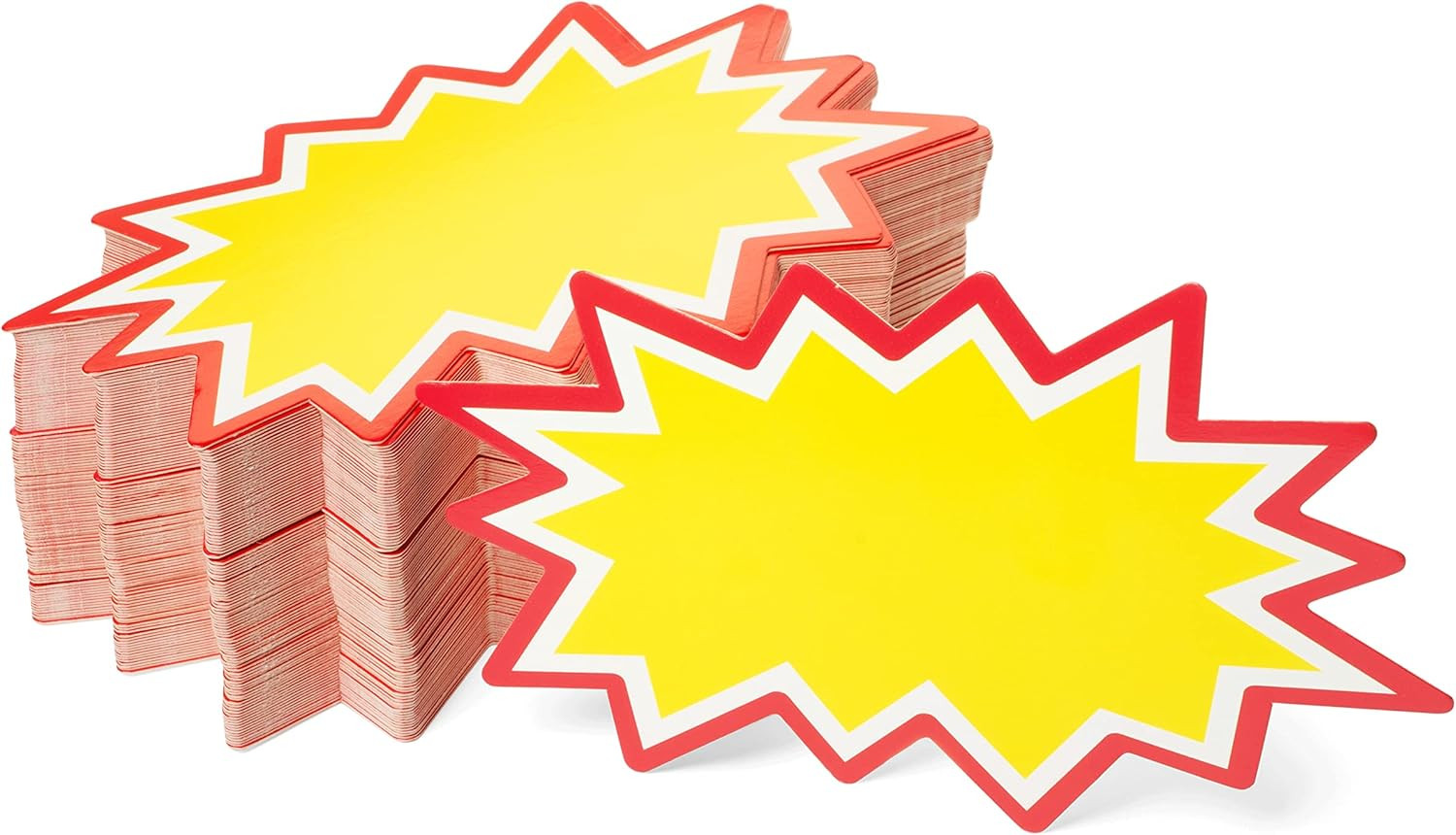Starburst Sale Price Tags 3X5 Inch (Yellow) 200Pcs | Bright Star Blank for Sale