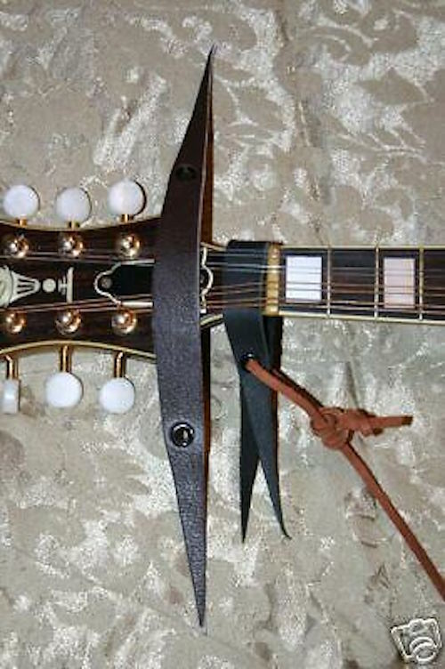 A STYLE MANDOLIN STRAP COLLAR (BLACK OR BROWN)