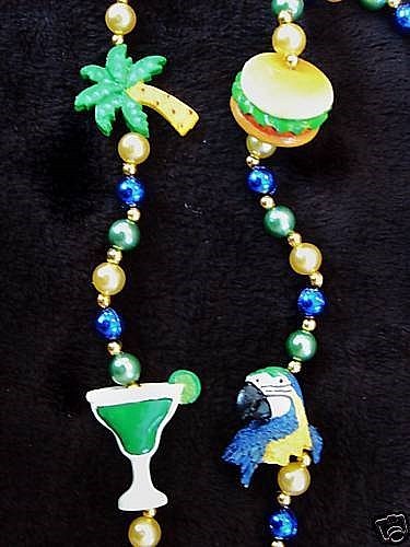 "PARROT HEAD PARADISE" BUFFETT BEAD BURGER- PALM TREE- PARROT- MARGARITA (B686)