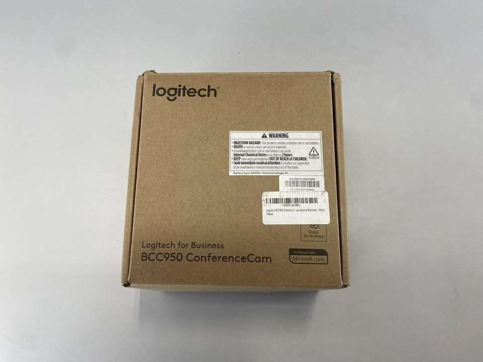 Logitech BCC950 Video Conference Webcam - Black NO REMOTE MISSING COMMON CABLE