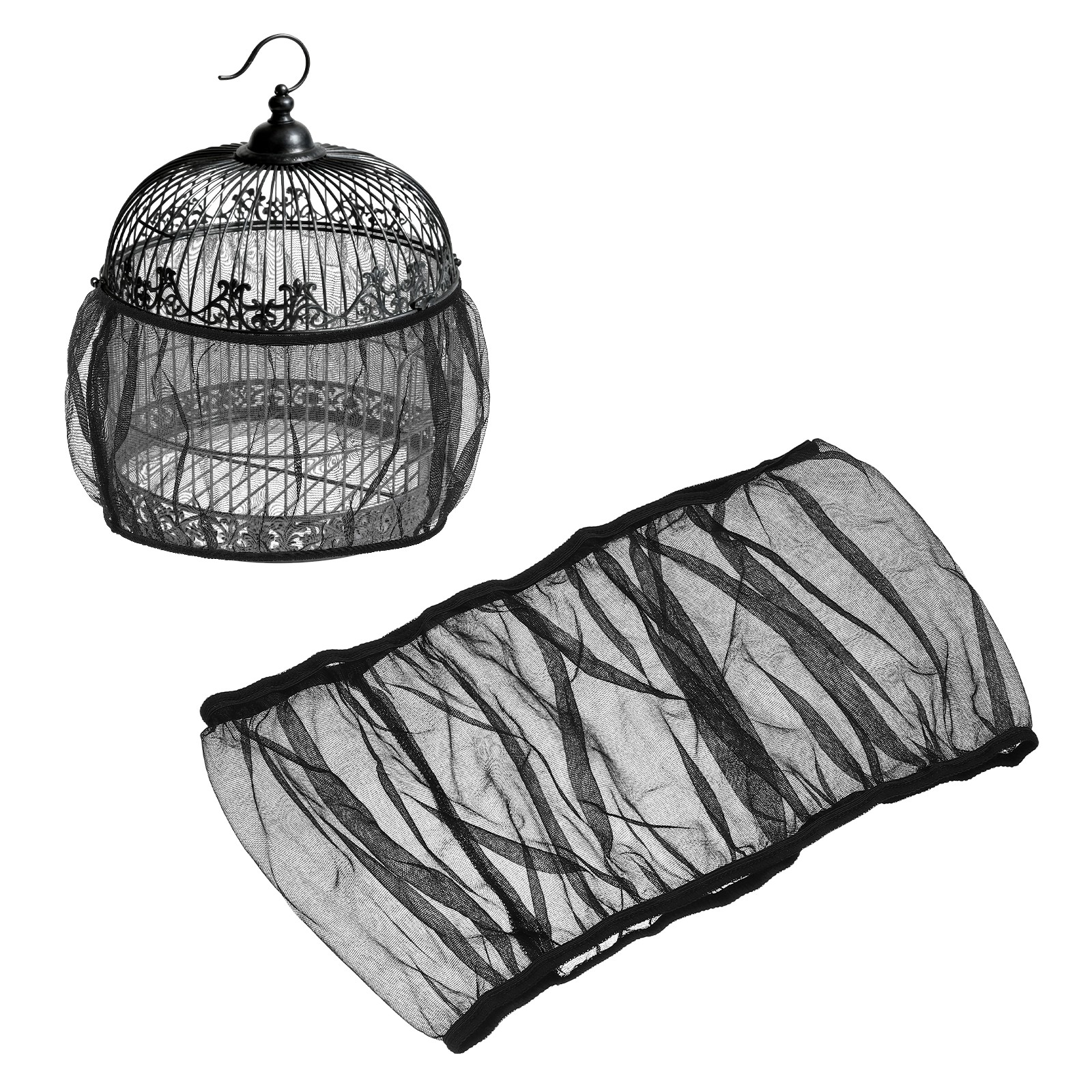 Bird Cage Seed Catcher 16 Inch Bird Cage Net Cover Black XXL