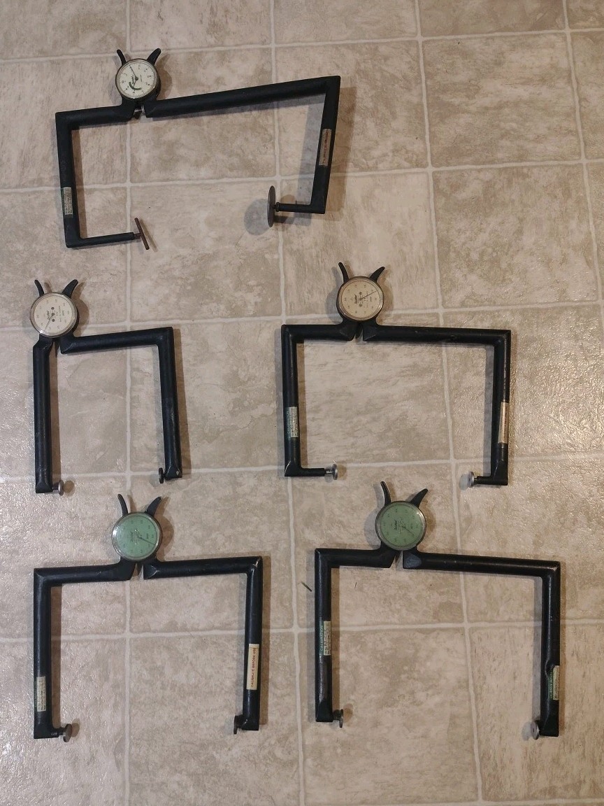 4- Kroplin Quicktest Diameter Caliper 5-6", 7-8",8-9",9-10".  1- Paretest 9-10"