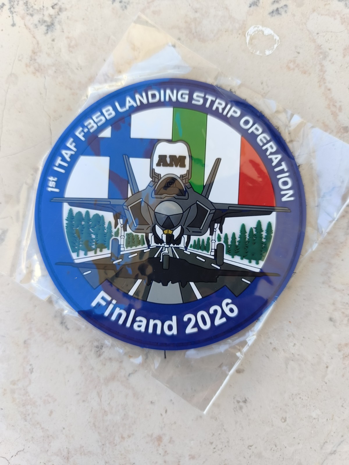 F35 PVC 3D Patch with Velcro Air Force Rare Diameter 9 cm
