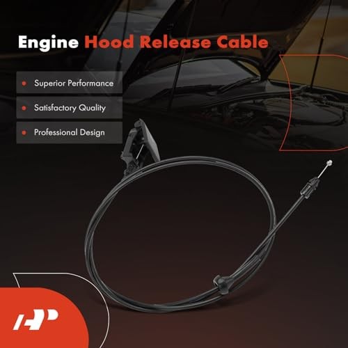 80 inch Front Hood Latch Release Cable with Handle | Compatible with 2011-2019