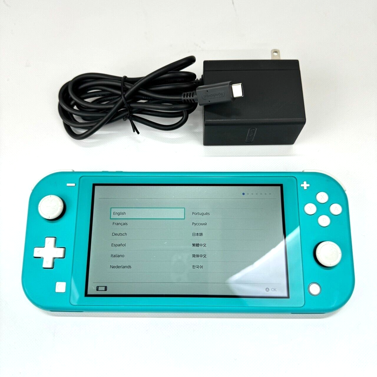 Refurbished Nintendo Switch Lite Turquoise Console & Charger with BOX 1 Day Ship