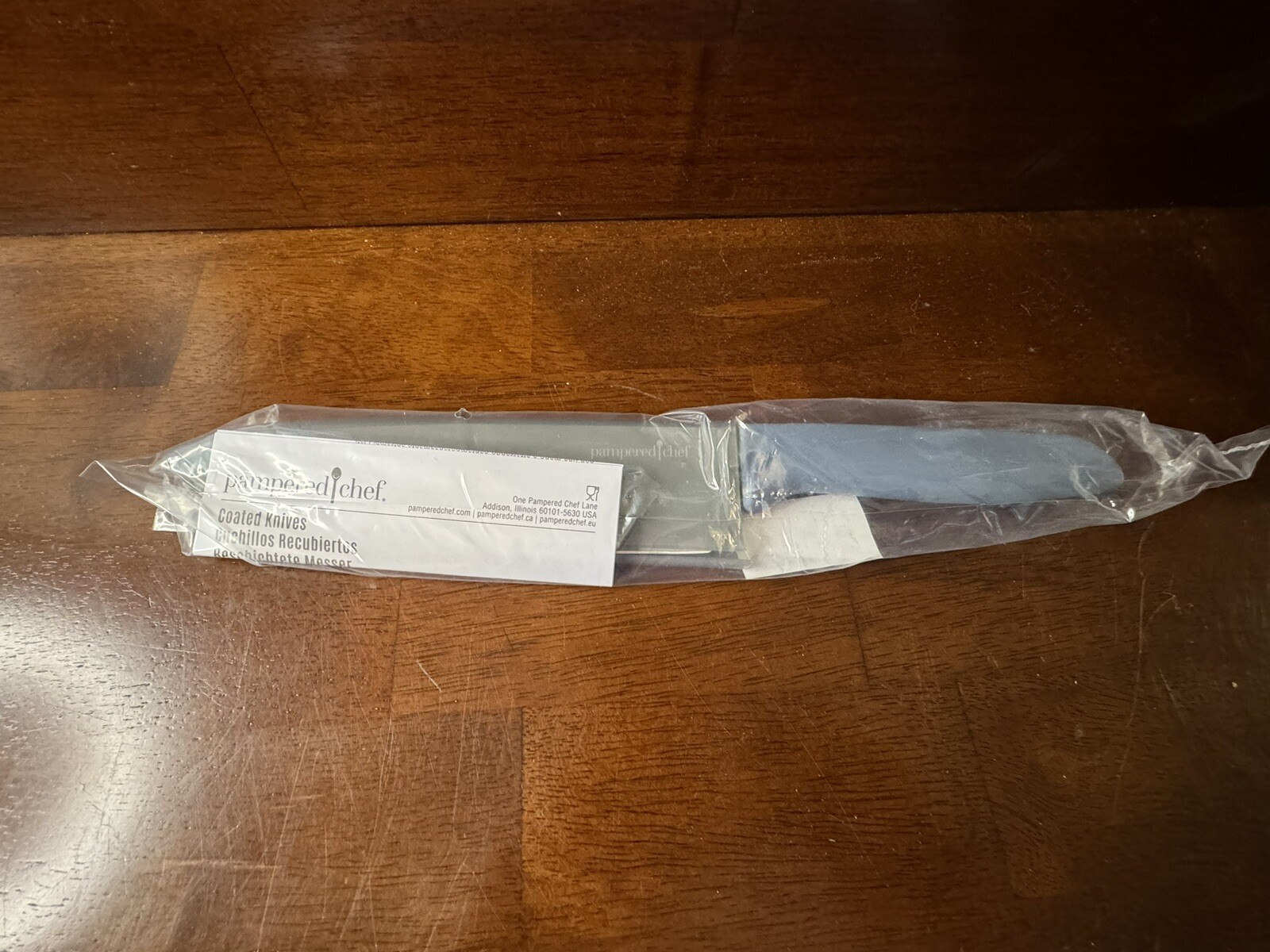 Pampered Chef Coated Chef’s Knife New 7 Inch Blade Silicone Coated New