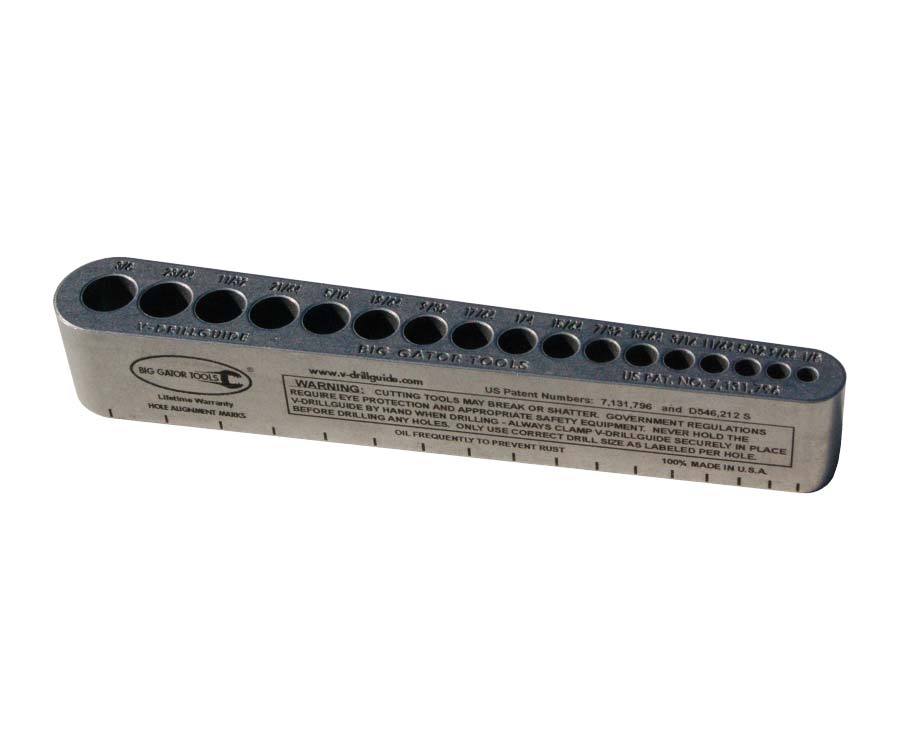 Drill Bit Guide - Drilling Accessory - 17 holes (1/8" - 3/8") - STD1000DGNP