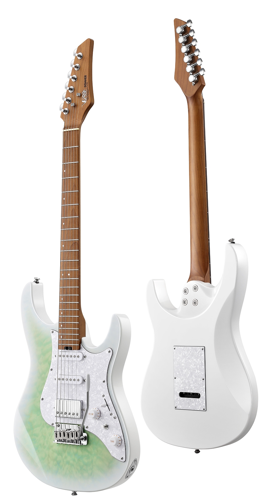 Donner Electric Guitar Turquoise Burst + Gig Bag Tremolo Bar DST-550 For Sale