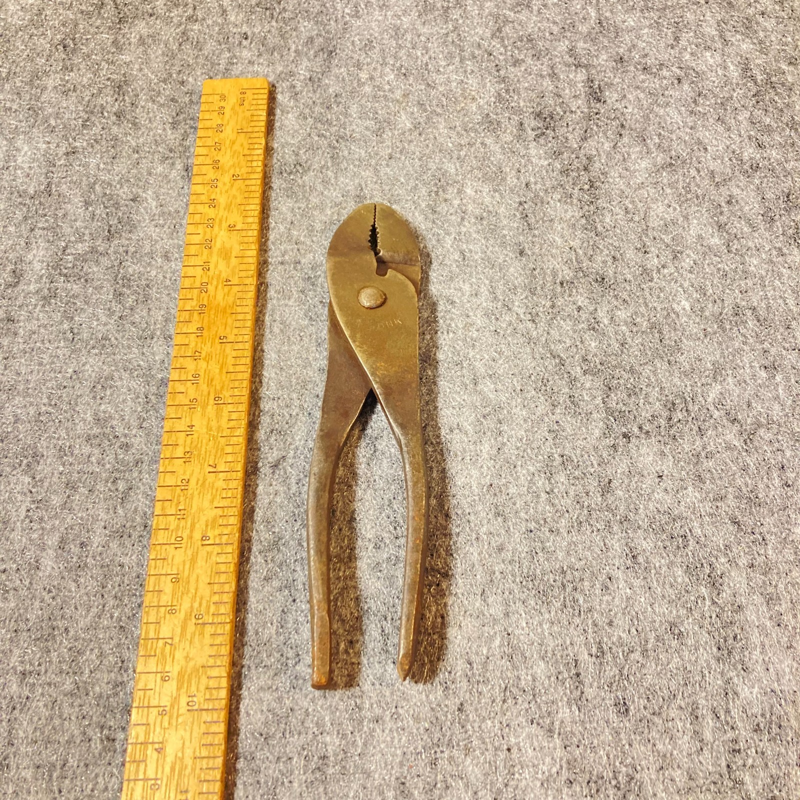 Vintage Pliers Flat Thin Nose Wire Cutting 7 1/4" USA