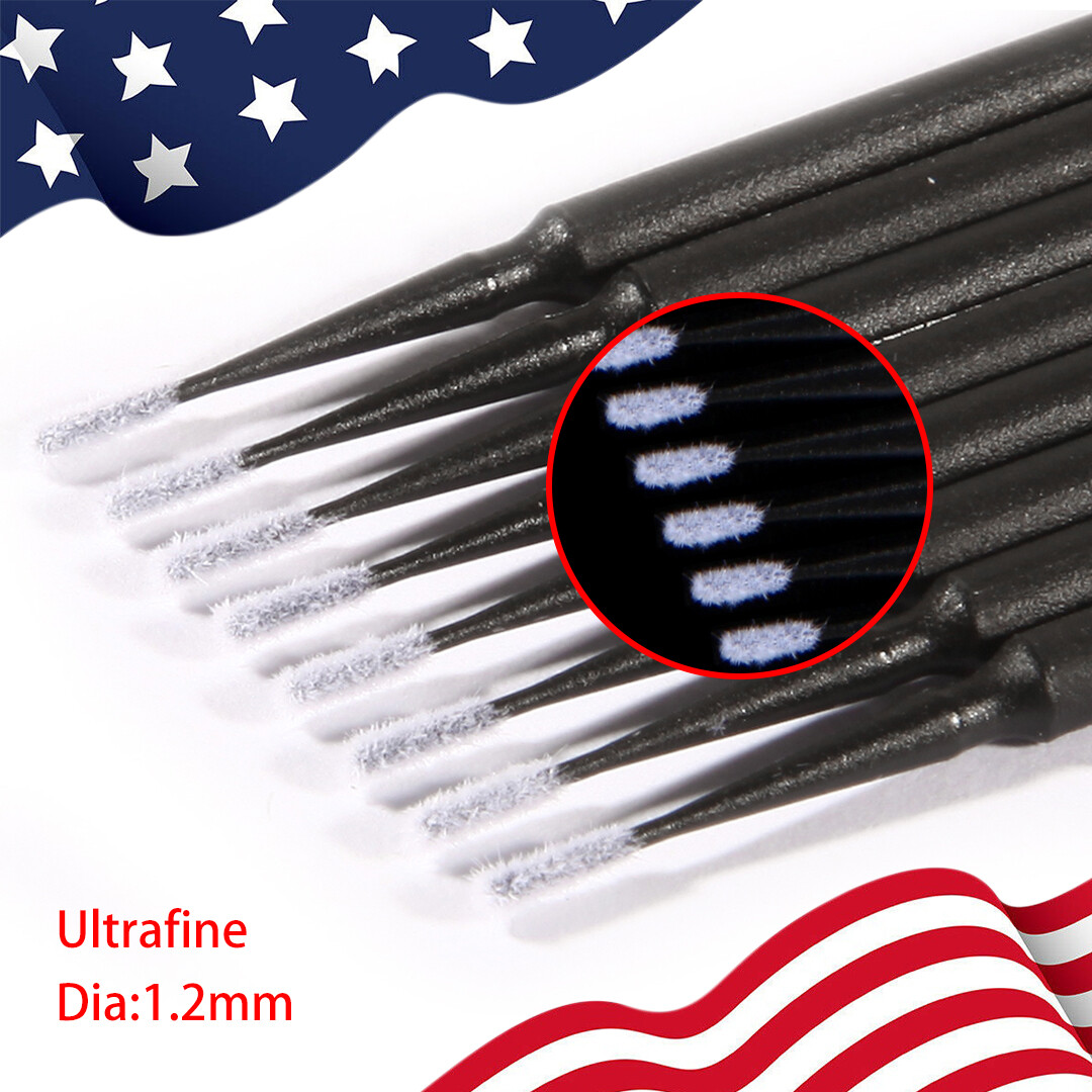 Dental Micro Applicator Brush Disposable Makeup Eyelash Brushes Black 1.2mm
