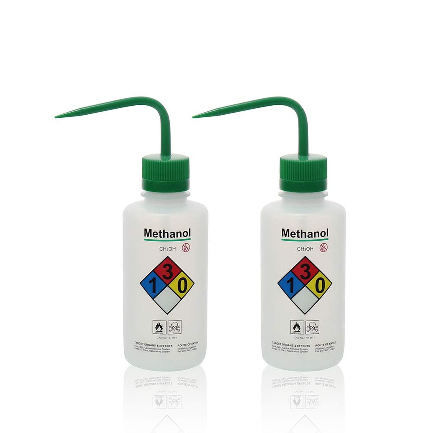 2pcs of Safety Wash Bottles, Vol.500ml 17oz, Methanol Wash Bottle, LDPE Mater...