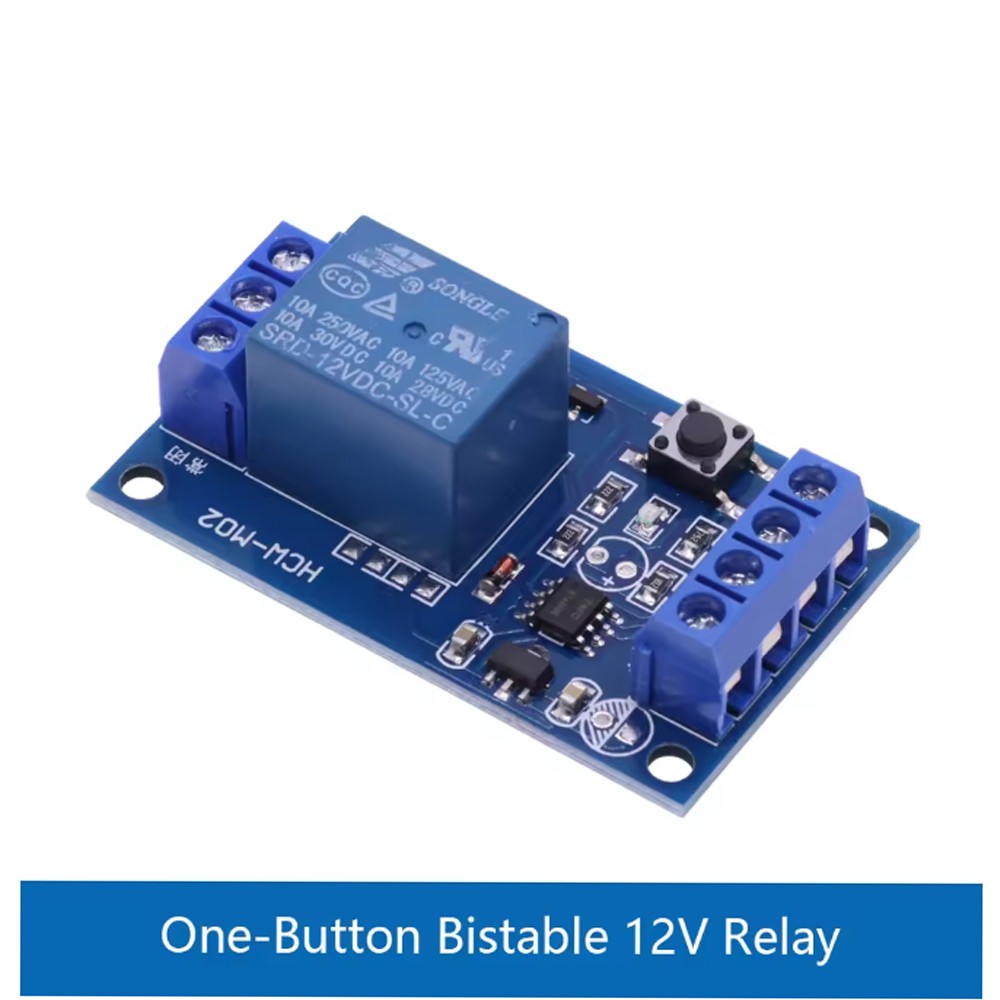 5V 12V Single Self Locking Latching Bistable Interlock Relay Module Switch