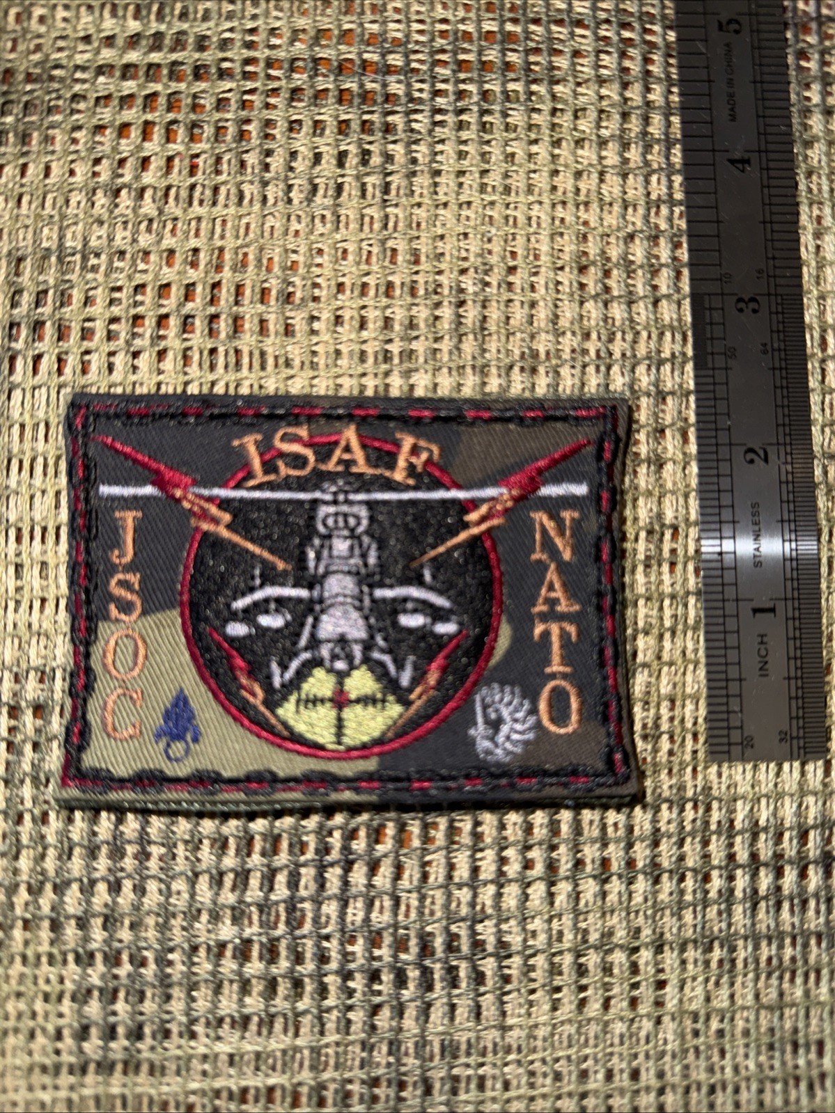 French Foreign Legion JSOC ISAF NATO attack Helicopters Afgan War Camo Patch