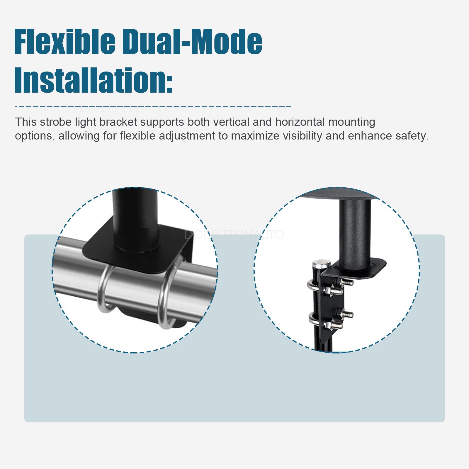 Strobe Light Mounting Bracket Mirror Mounted Bracket for truck 2pcs