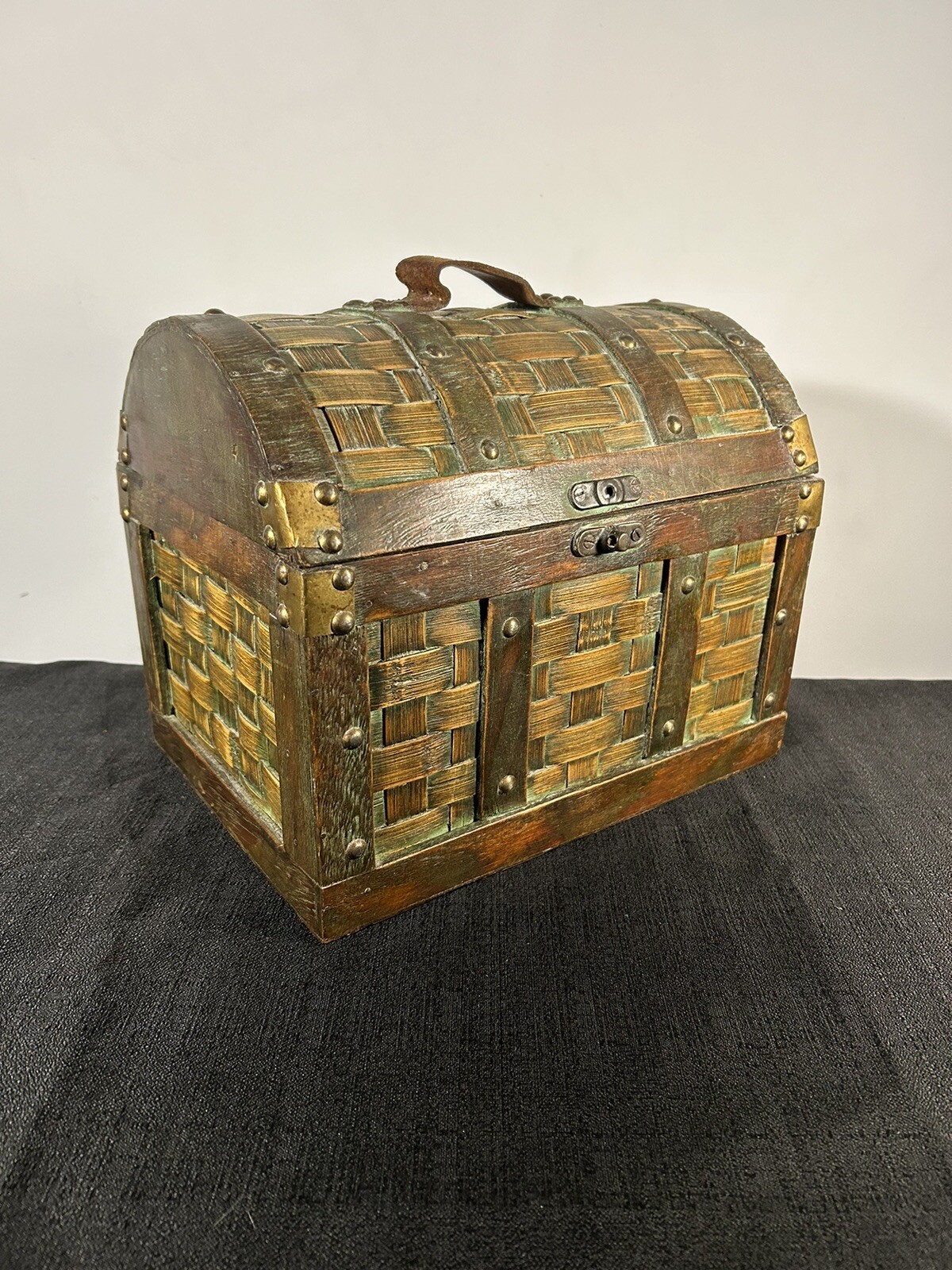 Decorative Chest - Storage Box Large  With a leather handle
