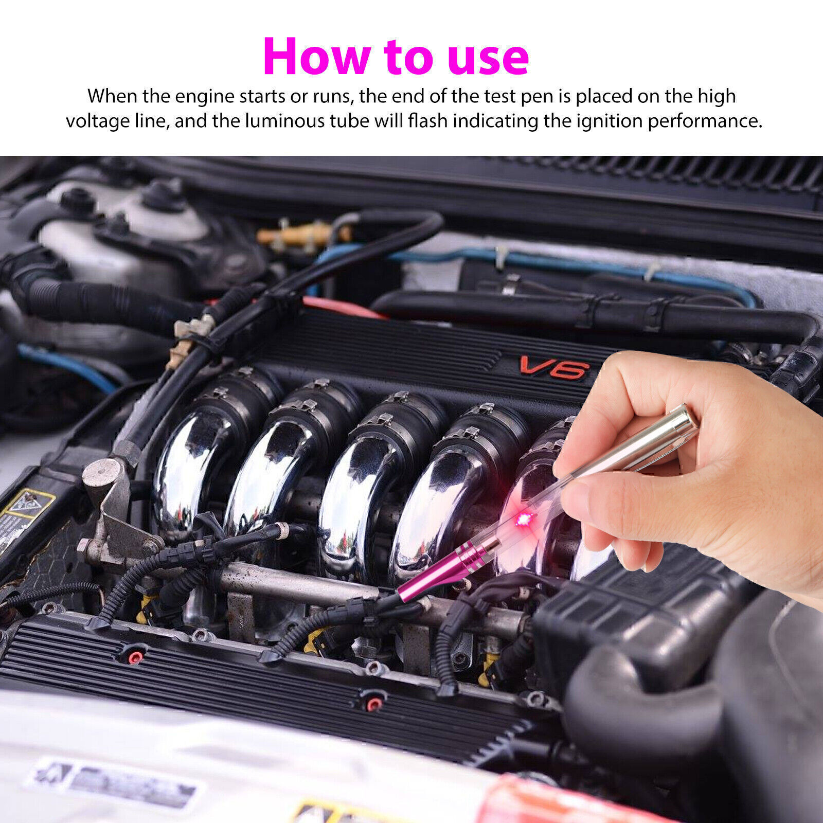 Ignition System Coil Engine In Line Spark Plug Tester Auto Diagnostic Test Tool