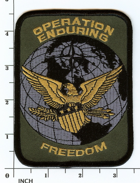 US Operation Enduring Freedom subdued OD PATCH Army/USMC/USN/USAF War on Terror!