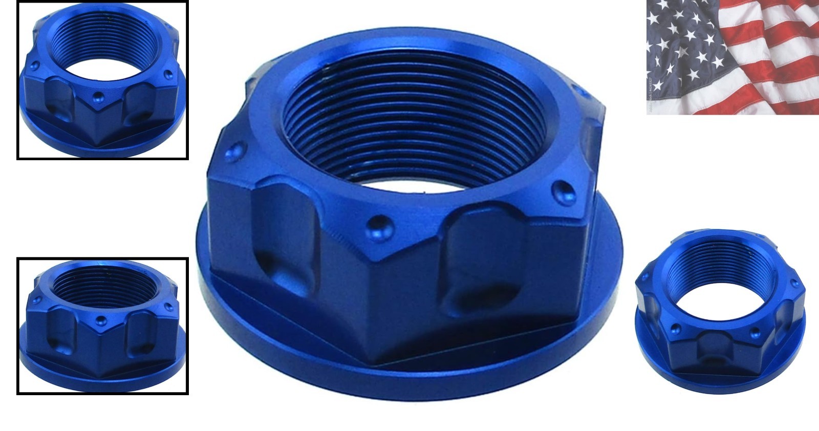 Durable Blue M22 Steering Stem Nut - Essential for Pit Dirt Bike Performance