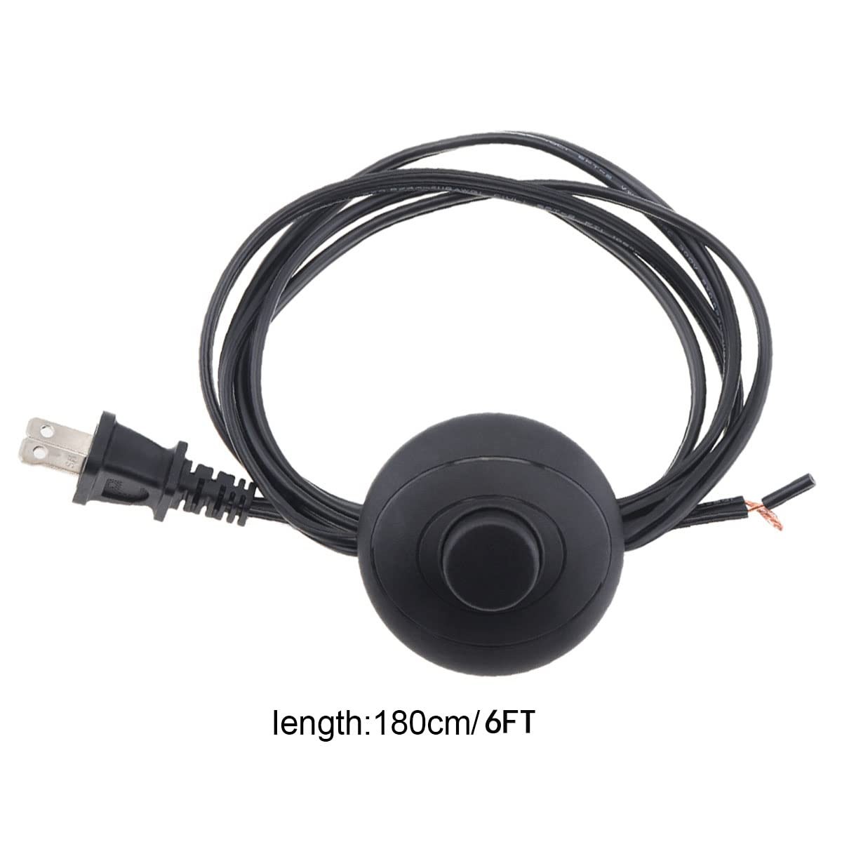 6Ft Floor Foot Pedal Push Switch Inline Lamp Light On/Off Control with Wire Plug