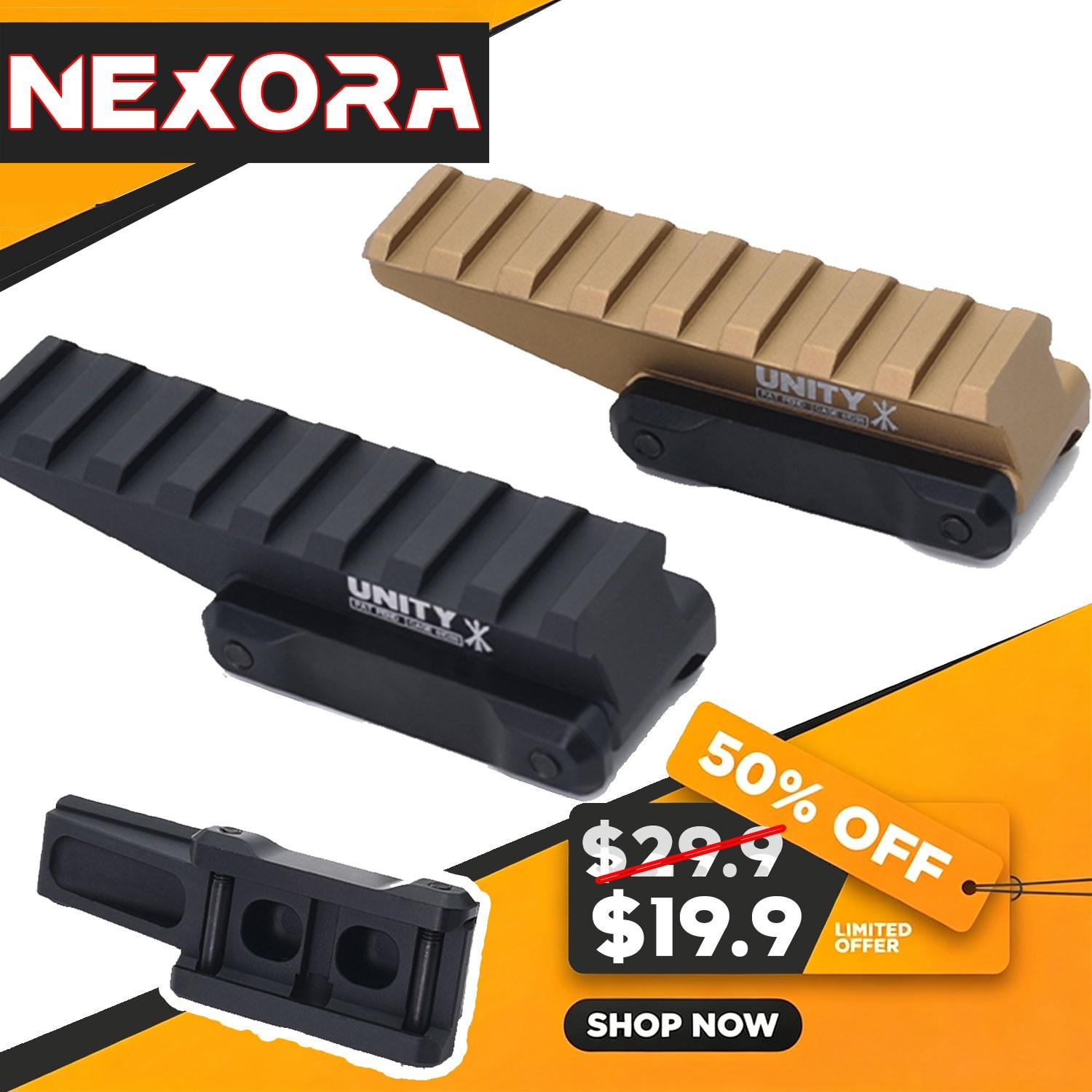 New Unity Tactical FAST Optics Riser Base for EOTech EXPS FST-ORF 2.26" IN STOCK