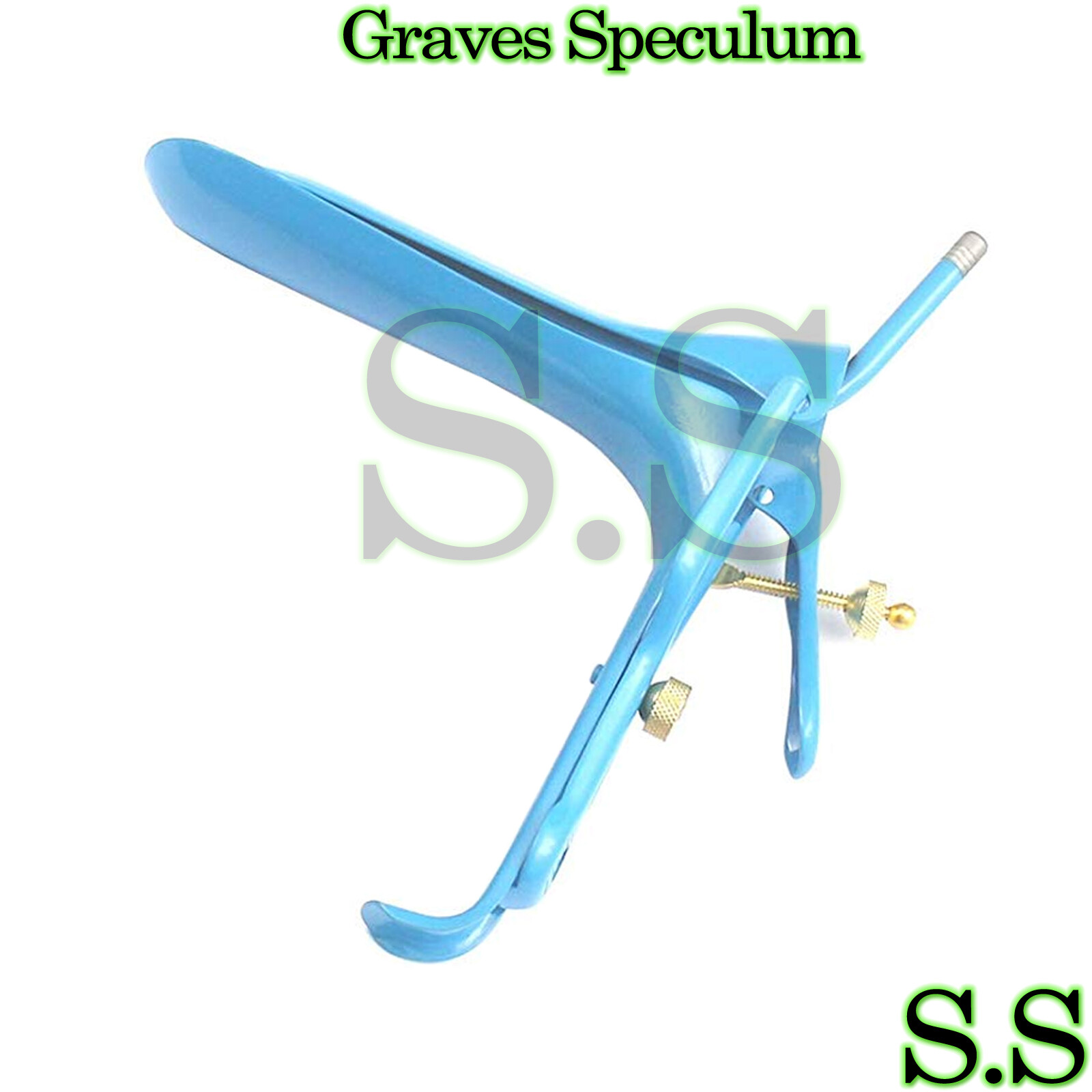 One Piece Blue Coated LLETZ LEEP Graves Speculum Medium