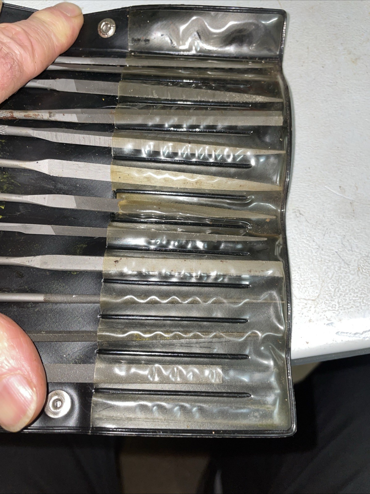 Heller Tool Co 12 Ohio Swiss Pattern Files With Case.