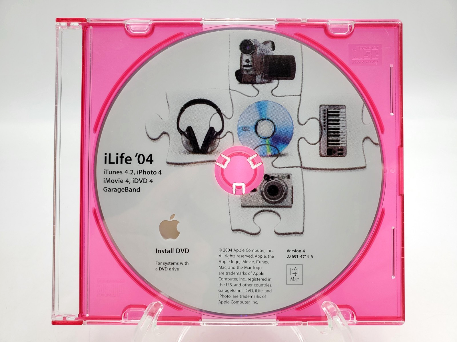 iLife 04 Version 4.0 (CD & DVD Version) Apple 2004 Lot of 2 Disc