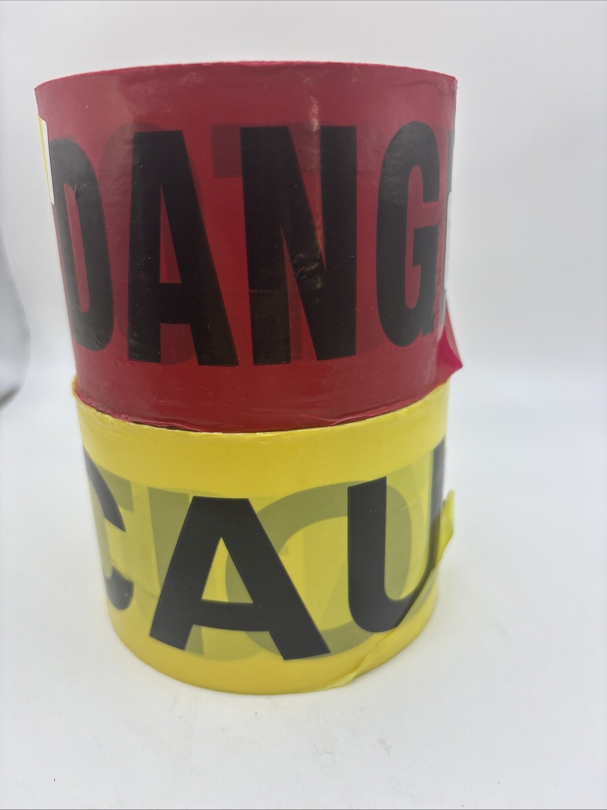 IRWIN Tools STRAIT-LINE Lot Of 2 Barrier Tape Yellow CAUTION, Red DANGER 3x300ft