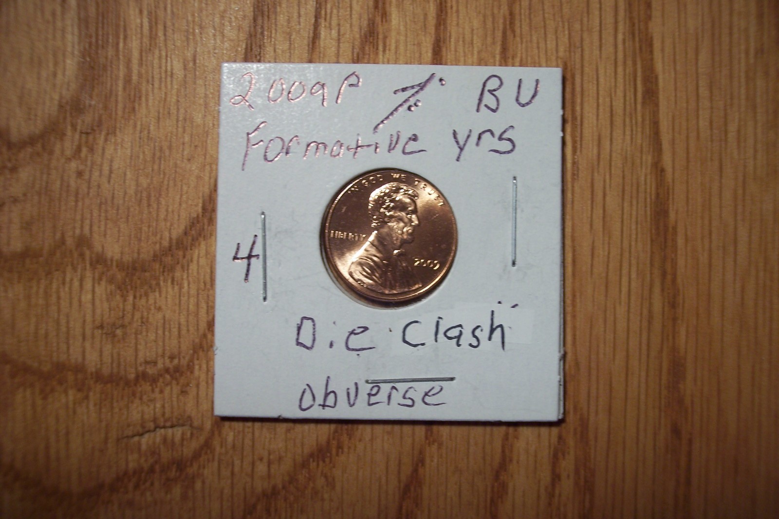 "Catfish Abe" 2009 P Abe Formative Yrs Cent Die Clash Error 001