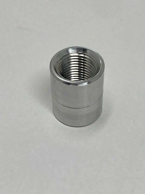 1/4" NPT Threaded Full Coupling Connector Alum 6061-T6 Schedule 40 Pipe Fitting