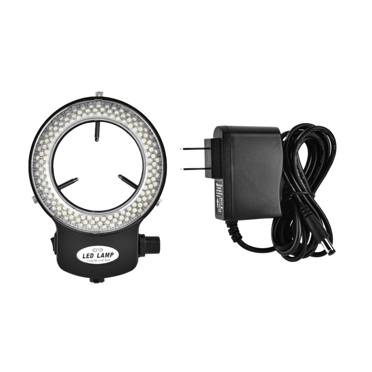 Microscope LED Light 144 LED Beads Light Source Brightness Adjustable Ring Lamp