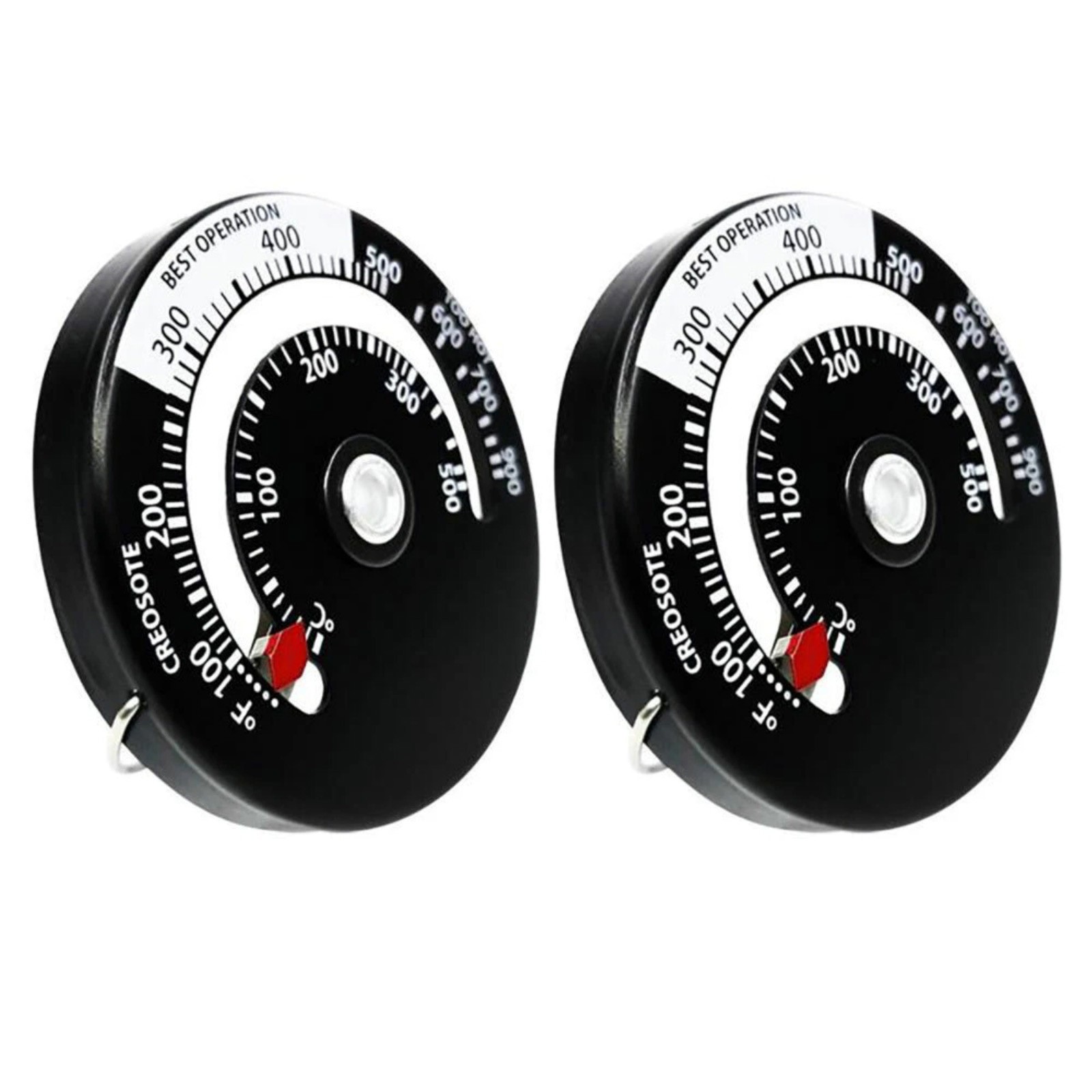 Magnetic Stove Pipe Thermometer 2 Pieces for Wood Burning Fireplace Heat Gauge