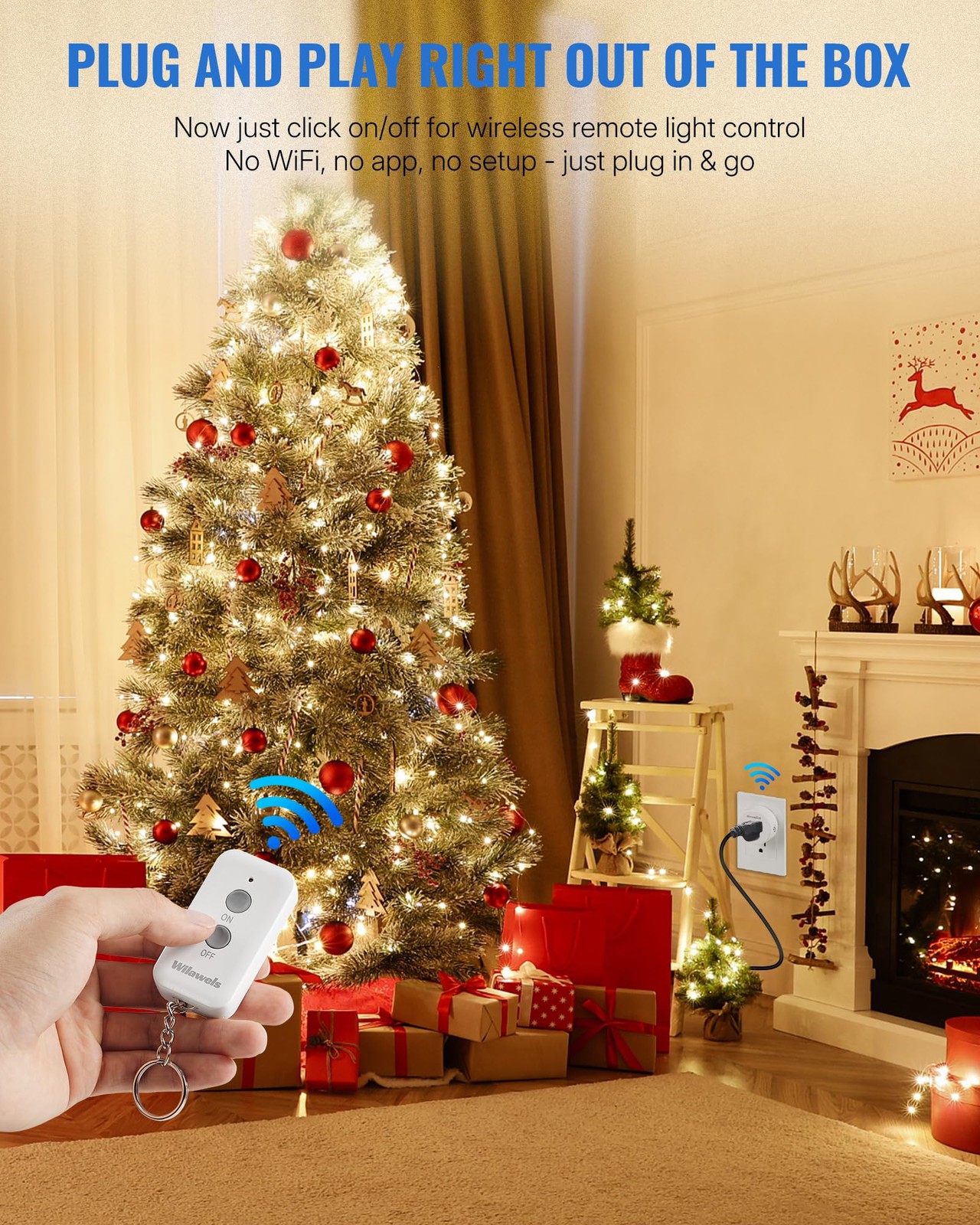 Remote Control Outlet Plug, Wireless Remote On Off Switch for Outlet, Remote ...