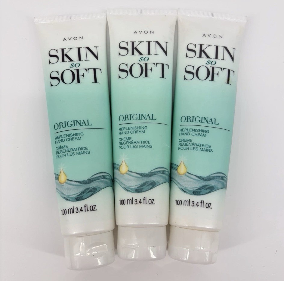 Lot of 3 AVON SKIN SO SOFT ORIGINAL REPLENISHING HAND CREAM SEALED